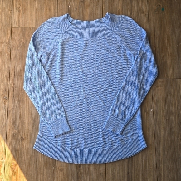 Loft Heathered Blue Boatneck Sweater - Picture 1 of 8